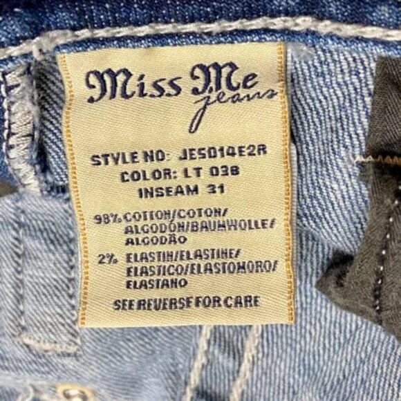 Miss Me Jeans Women's Sz 27 Blue Easy Boot JE5014E2R Missing Button Please Read - Picture 12 of 15